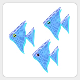 Mosaic angelfish fish Sticker